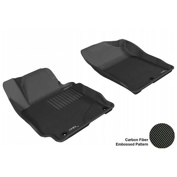 3D Maxpider HYUNDAI ELANTRA SEDAN 2011-2013/ ELANTRA COUPE 2013 KAGU BLACK R1 Floor Mat L1HY02111509 - main